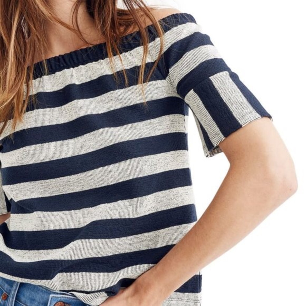 Madewell Off-the-Shoulder Striped Top